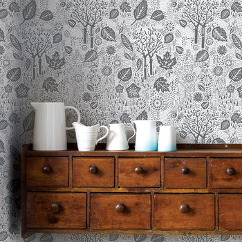 'autumn' Falling Leaves Wallpaper By Bold & Noble | notonthehighstreet.com