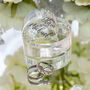 Botanical Wreath Acrylic Heart Wedding Ring Box, thumbnail 1 of 4