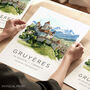Switzerland City Travel Print Of Gruyeres, thumbnail 1 of 7