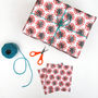 Red Dandelion Wrapping Paper, thumbnail 4 of 4