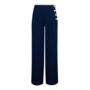 Audrey Trousers In French Navy 1940s Vintage Style, thumbnail 1 of 2