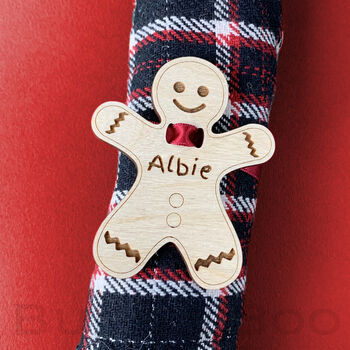 Personalised Gingerbread Man Napkin Holder, 7 of 7