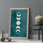 Boho Moon Phase Cycle Wall Art Print, thumbnail 1 of 4