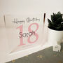 Birthday Acrylic Block Name And Age Milestone Birthday, thumbnail 1 of 6