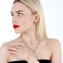 925 Sterling Silver Designer Shard Station Necklace, thumbnail 6 of 6