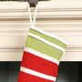 Personalised Noel Candy Cane Stripe Knit Stocking, thumbnail 5 of 9