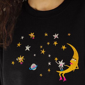 Milkyway Glitter Embroidered Sweatshirt, 4 of 4