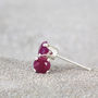 Ruby Stud Earrings In Silver Or Gold, thumbnail 9 of 11