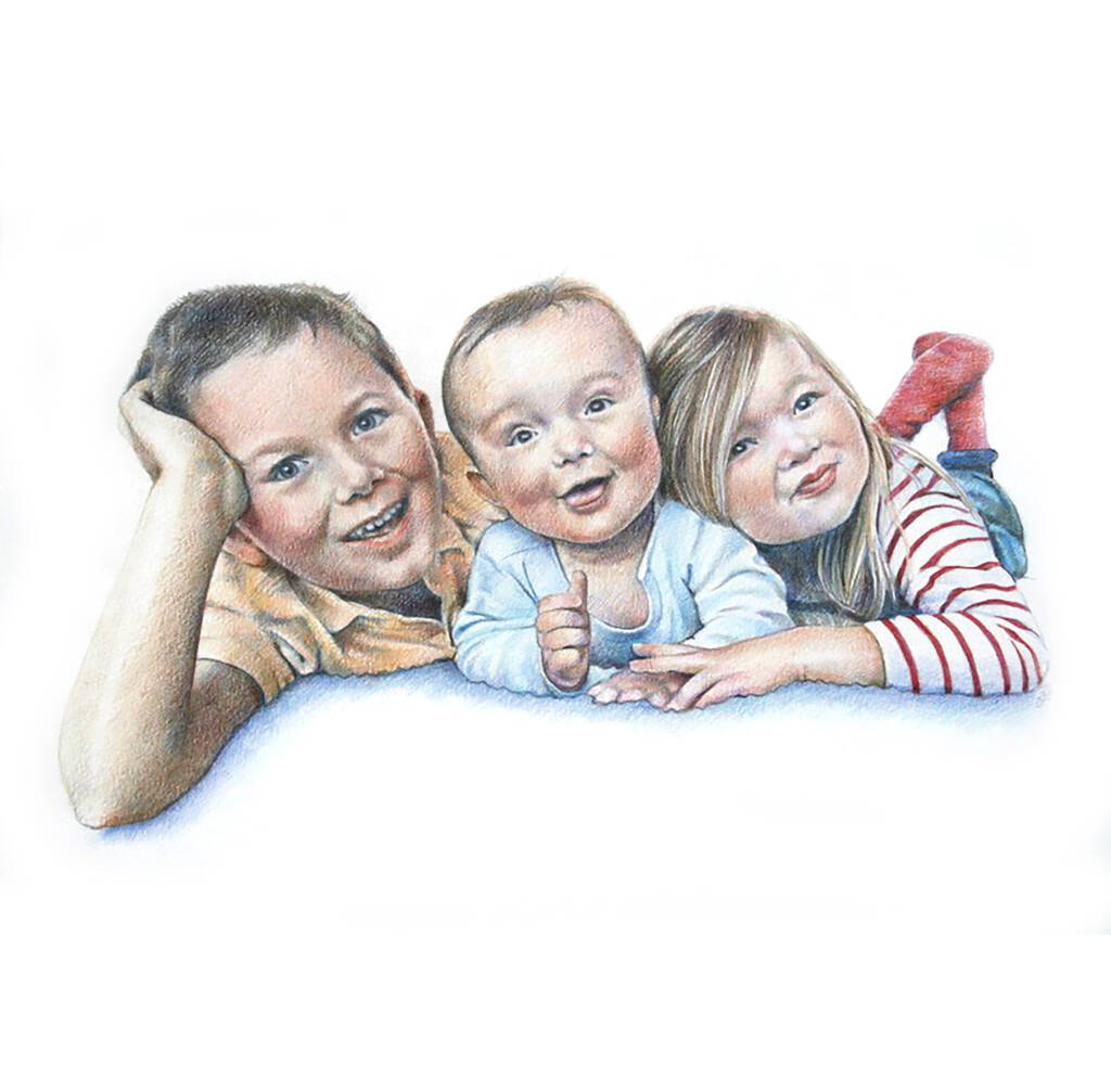 Custom Family Child Portrait Drawing Or Gift Voucher, 1 of 12