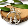 Personalised Sterling Silver Magical Wonderland Christmas Necklace With Initial Star, thumbnail 2 of 12