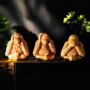 Three Monkey Garden Ornaments See Hear Speak No Evil, thumbnail 7 of 12