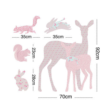 Deer, Fawn And Woodland Animals In Vintage Floral, 3 of 4