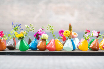 Tumbling Glass Vase Apricot, 7 of 8