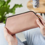Personalised Blush Leather Cosmetic Bag, thumbnail 3 of 6