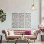 Metal Geometric Abstract Wall Art Set For Modern Living Room Decor, thumbnail 5 of 10