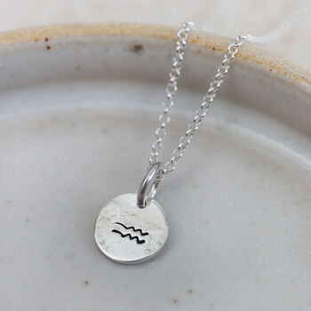 Sterling Silver Dinky Zodiac Sign Pendant, 2 of 12