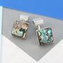 Abalone Shell Men's Solid Silver Cufflinks, thumbnail 1 of 2