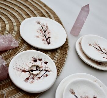Cherry Blossom Imprinted Ceramic Bowls, 3 of 8