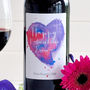 Personalised Watercolour Heart Premium Wine Bottle, thumbnail 5 of 8