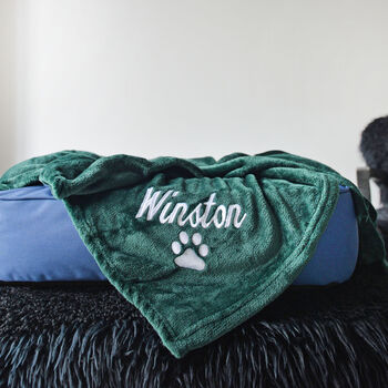 Personalised Green Pet Blanket, 2 of 4