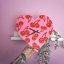 Cherry Happy Face Heart Shape Decorative Clock, thumbnail 1 of 7