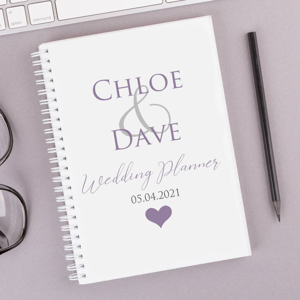 Personalised Monogram Names Wedding Planner By Dreams to Reality Design