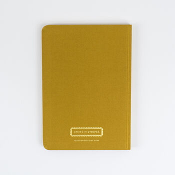 Pineapple Hardback Notebook In Mustard Yellow Fabric, 8 of 8