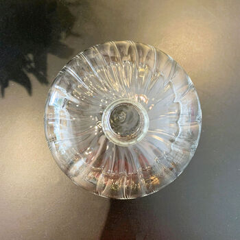 Small Ribbed Round Glass Vase, 4 of 6