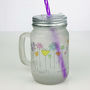 Personalised Flowers Frosted Mason Jar, thumbnail 1 of 6