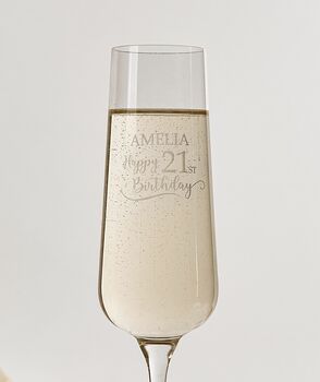 Personalised 21st Birthday Champagne Flute, 2 of 5