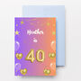 Personalised Gold 40th Birthday Card, thumbnail 2 of 3
