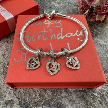 21st Birthday Charm Personalised Silver Gift For Her, 5 of 9