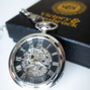 Skeleton Pocket Watch Silver; The Collingwood, thumbnail 5 of 5