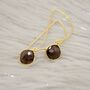 Smoky Quartz Gold Plated Sterling Silver Earrings, thumbnail 5 of 6