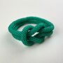 Fair Trade Handmade Glass Bead Knot Tube Bracelet, thumbnail 5 of 12