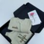 Bundle Personalised Baby Gifts Dungarees And Zip Romper Gift Set, thumbnail 2 of 8