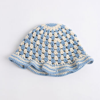 Granny Stitch Bucket Hat Easy Crochet Kit, 3 of 5