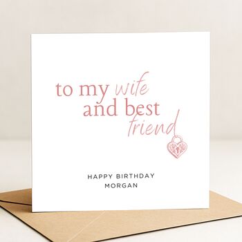 Personalised Romantic Birthday Card For Wife, 2 of 8