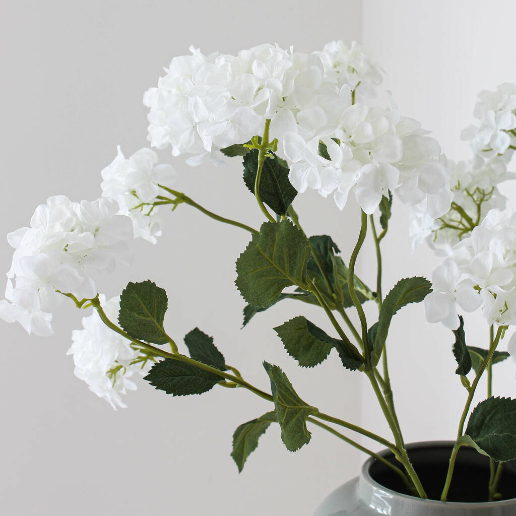 Artificial White Hydrangea Spray By Marquis & Dawe