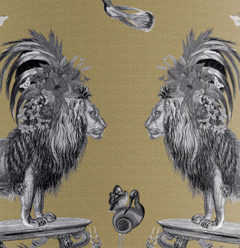 Lion Lampshade Livoris Feritas, Gold With Gold Lining, 6 of 9