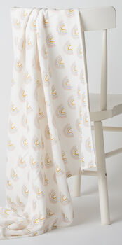 Patterned Cotton Baby Swaddle, 4 of 6