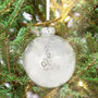 Pet Memorial Feather Filled Glass Bauble With Paw Charm, thumbnail 1 of 6