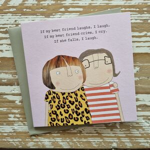 'If She Falls I Laugh' Greetings Card By Nest Gifts