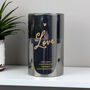 Personalised Love Smoked Glass LED Candle, thumbnail 1 of 5