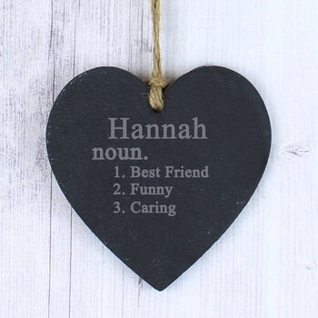 Personalised Slate Gift Engraved Name Definition, 4 of 6