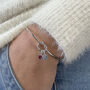 Friendship Knot Bangle With Birthstone Hearts, thumbnail 7 of 10
