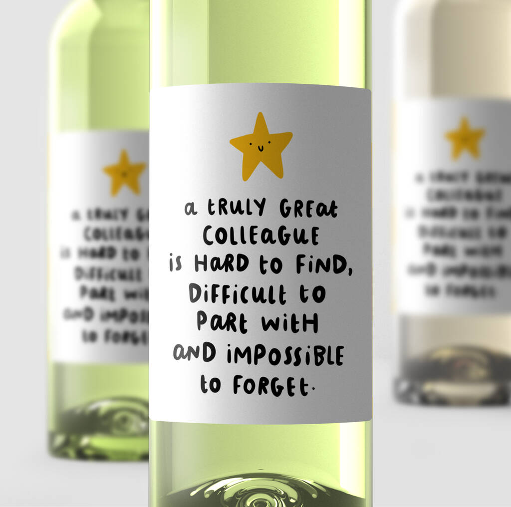 'Truly Great Colleague' Wine Label