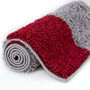 The Rugs Geometric Shaggy Rug Red Checkered Rug, thumbnail 11 of 12