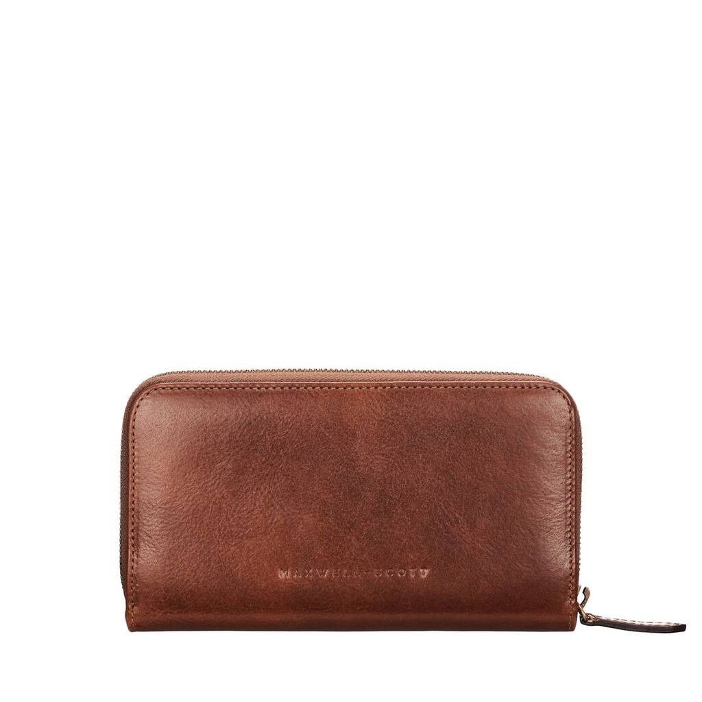 Personalised Ladies Large Leather Purse.'The Giorgia' By Maxwell Scott ...