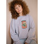 Peach And Love Women's Slogan Sweatshirt, thumbnail 2 of 7